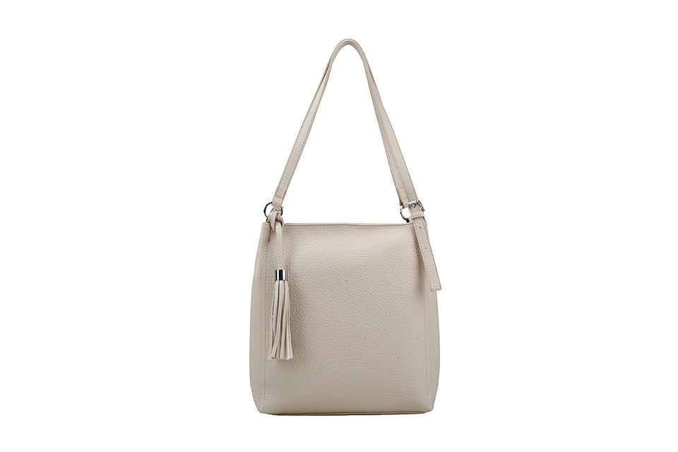 Tassel Shoulder Bag Beige