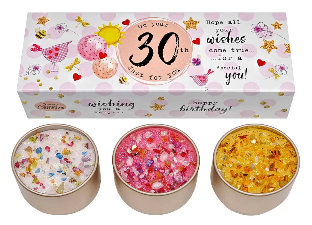 Just Because Tea Light Trio 30th Birthday
