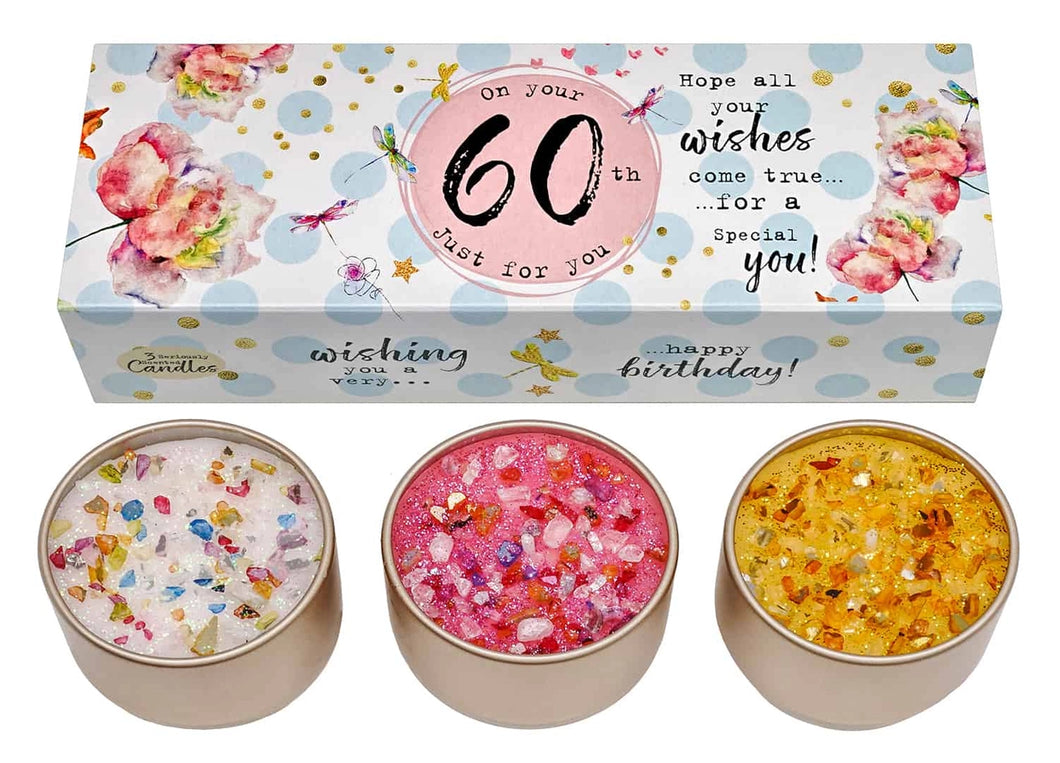 Just Because Tea Light Trio 60th Birthday