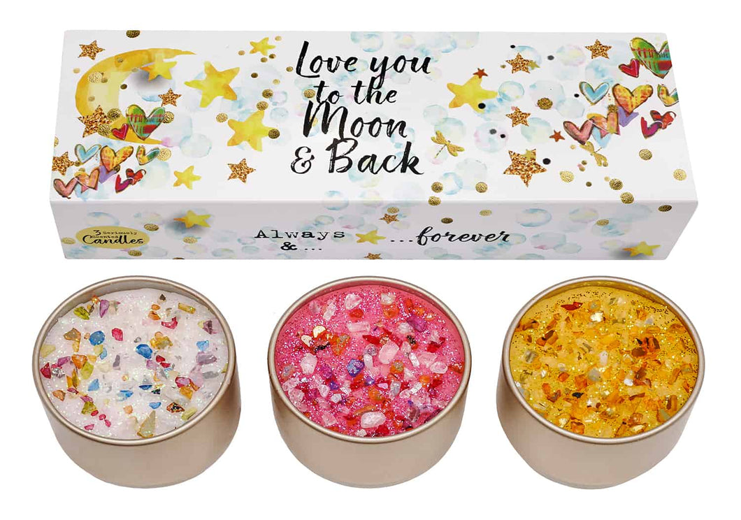 Just Because Tea Light Trio Love You To The Moon & Back