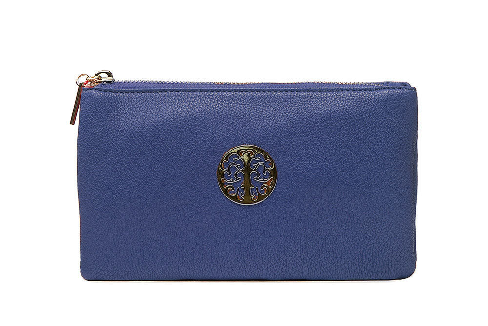 Tree Motif Evening Bag Royal Blue
