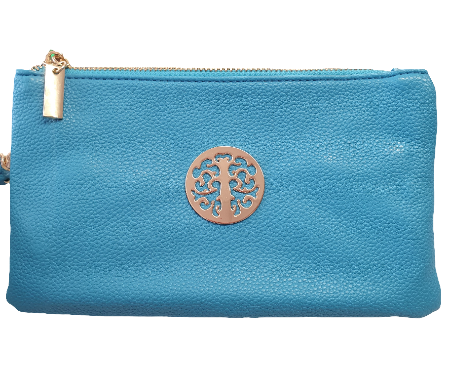 Tree Motif Evening Bag Blue