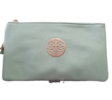 Load image into Gallery viewer, Tree Motif Evening Bag Light Green
