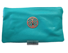 Load image into Gallery viewer, Tree Motif Evening Bag Light Teal
