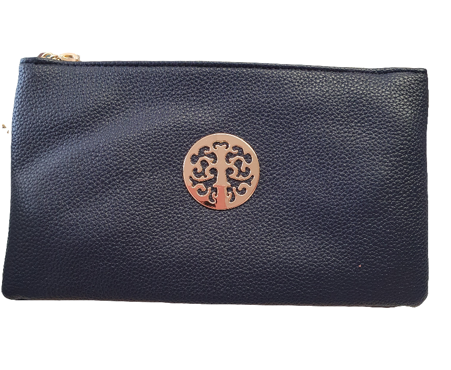 Tree Motif Evening Bag Navy
