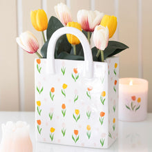Load image into Gallery viewer, Tulip Print Bag Shaped Vase
