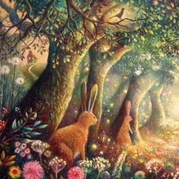 Twilight Realm Woodland Hares Card