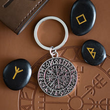 Load image into Gallery viewer, Viking Vegvisir Pathfinder Keyring
