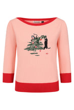 Load image into Gallery viewer, Vintage Christmas Pink Cats Jumper
