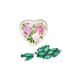 Load image into Gallery viewer, Vintage Rose Heart Tin with Peppermint Creams
