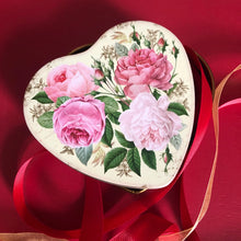 Load image into Gallery viewer, Vintage Rose Heart Tin with Peppermint Creams
