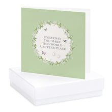 Load image into Gallery viewer, Vintage Sentiments Earrings &amp; Card Box Better Place
