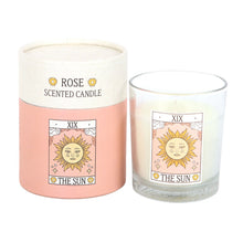 Load image into Gallery viewer, Vintage Tarot Rose Sun Candle
