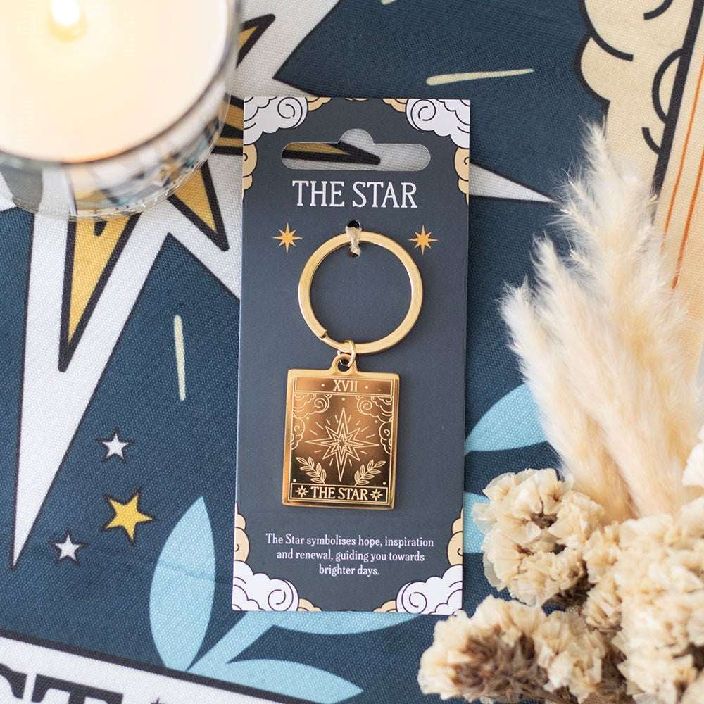 Vintage Tarot Star Keyring