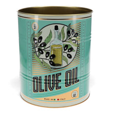 Load image into Gallery viewer, Vintage Tin Extra Large Olive Oil Turquoise
