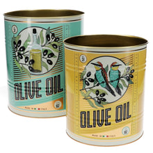 Load image into Gallery viewer, Vintage Tin Extra Large Olive Oil Turquoise
