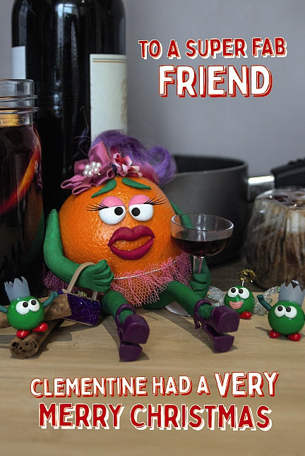 Violent Veg Christmas Friend Clementine Card