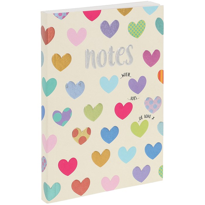 WJB A6 Hearts Notebook
