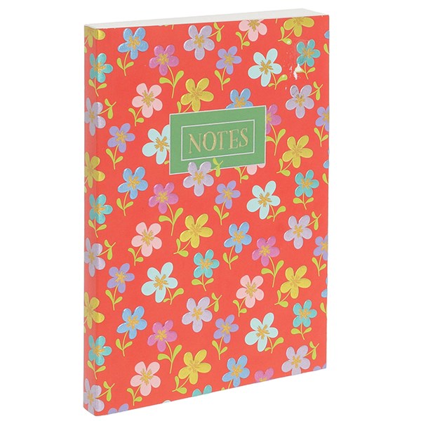 WJB A6 Red Flower Notebook