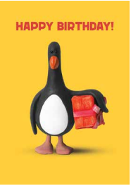 Wallace & Gromit Happy Birthday Feathers McGraw Card
