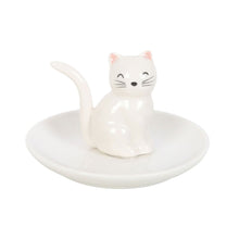 Load image into Gallery viewer, White Cat Trinket Dish
