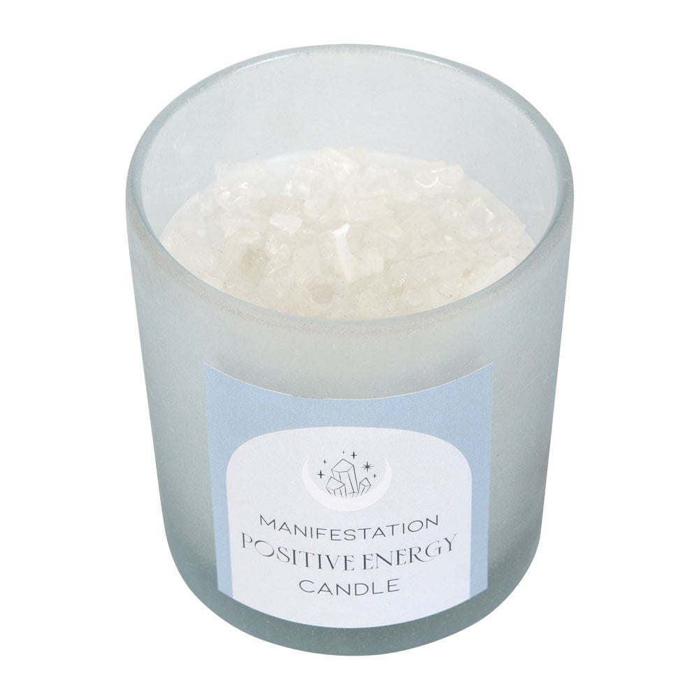 White Sage Crystal Chip Candle