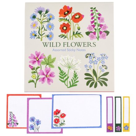 Wild Flowers Sticky Notes Set