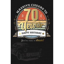 Load image into Gallery viewer, Wishing Well 70 Classic Car Birthday Card

