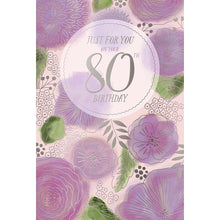 Load image into Gallery viewer, Wishing Well 80 Floral Birthday Card
