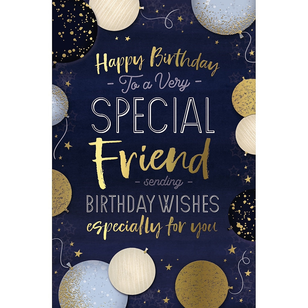 Wishing Well Friend Balloons Birthday Card