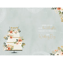 Load image into Gallery viewer, Wishing Well Happy Couple Wedding Cake Card
