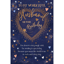 Load image into Gallery viewer, Wishing Well Husband Heart Birthday Card
