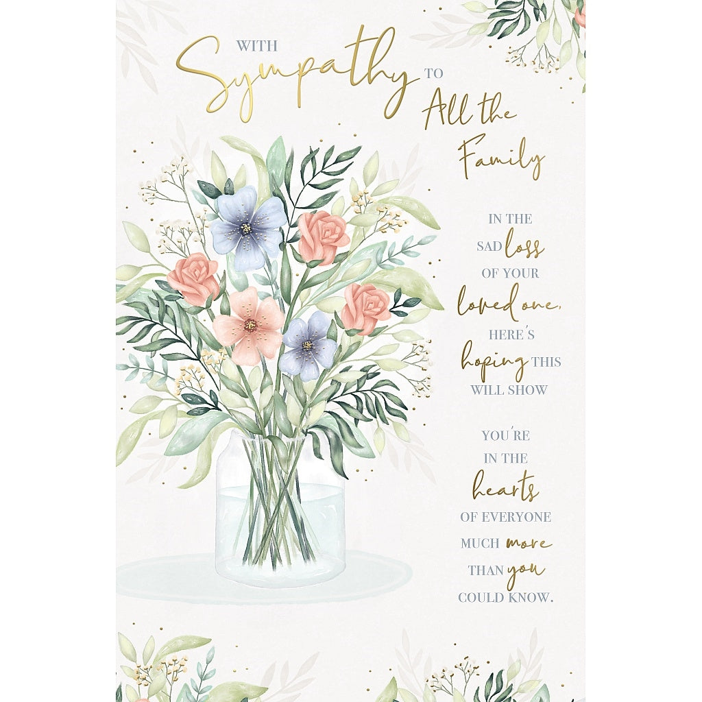 Wishing Well With Sympathy Flower Jar Card