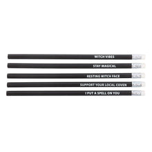 Load image into Gallery viewer, Witchy Set Of 5 Pencils
