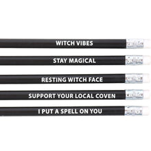 Load image into Gallery viewer, Witchy Set Of 5 Pencils
