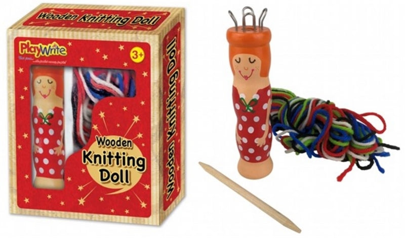 Wooden Knitting Doll Set