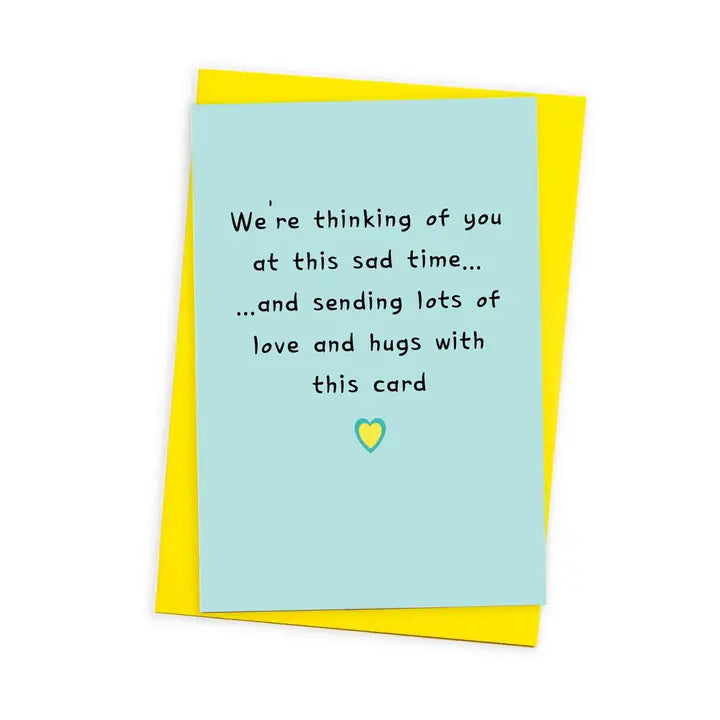 Yellow Heart Thinking Of You Card