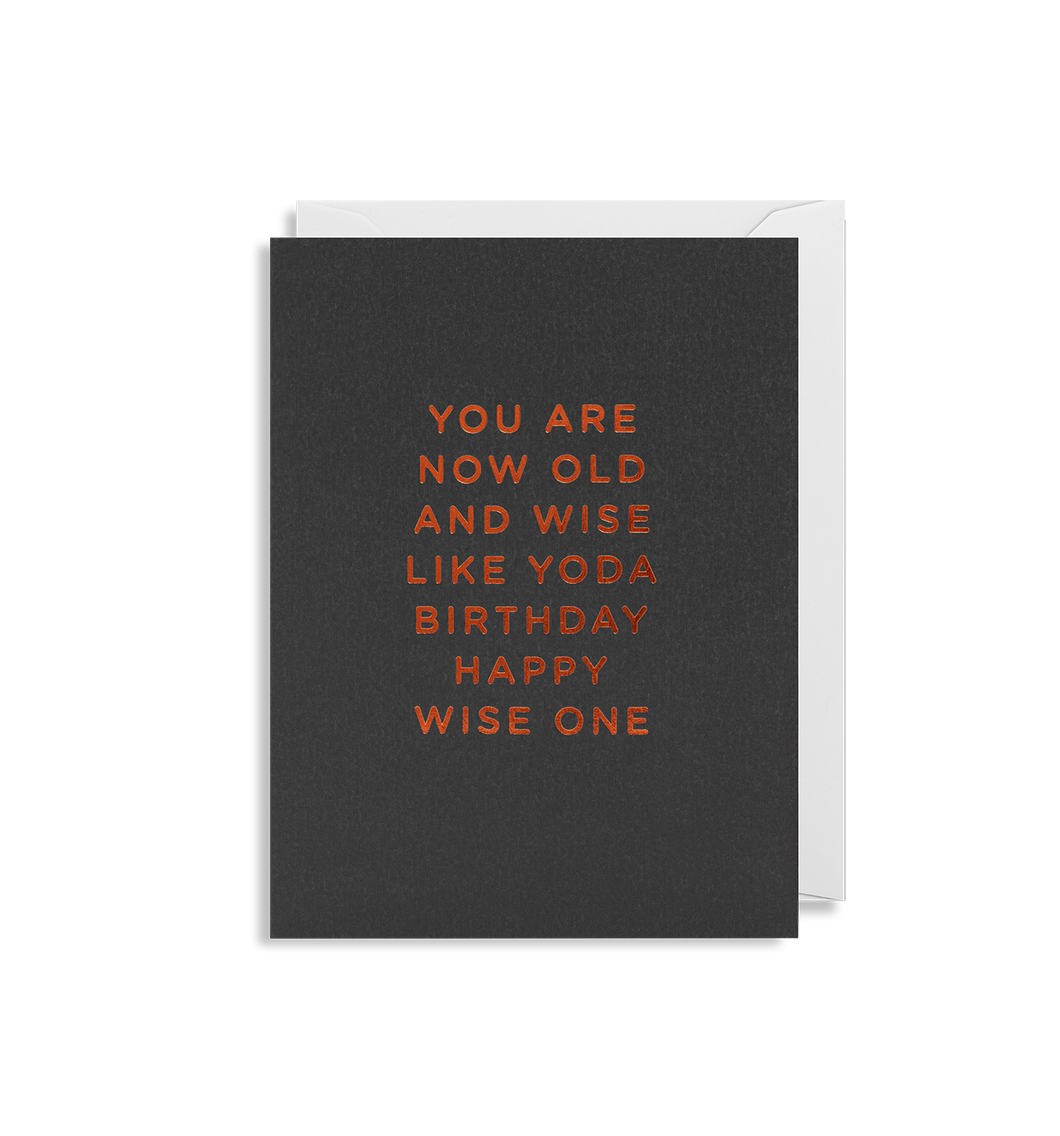Mini Card Birthday Old And Wise Like Yoda
