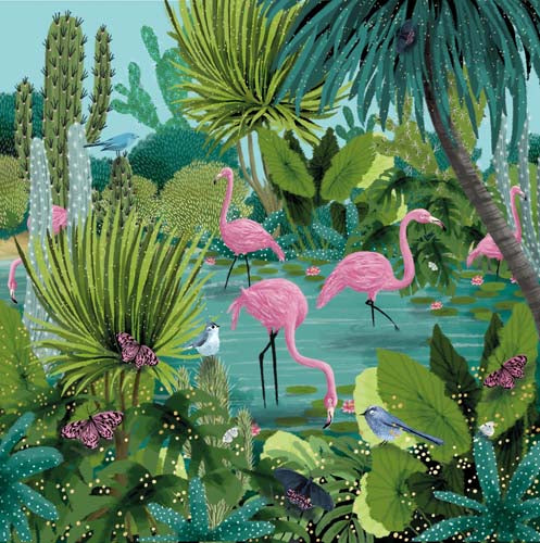 Artisan Days Flamingo Card