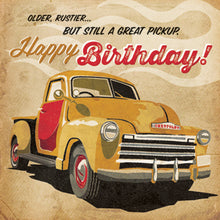 Load image into Gallery viewer, Autojumble Happy Birthday Yellow Chevy Pickup Card
