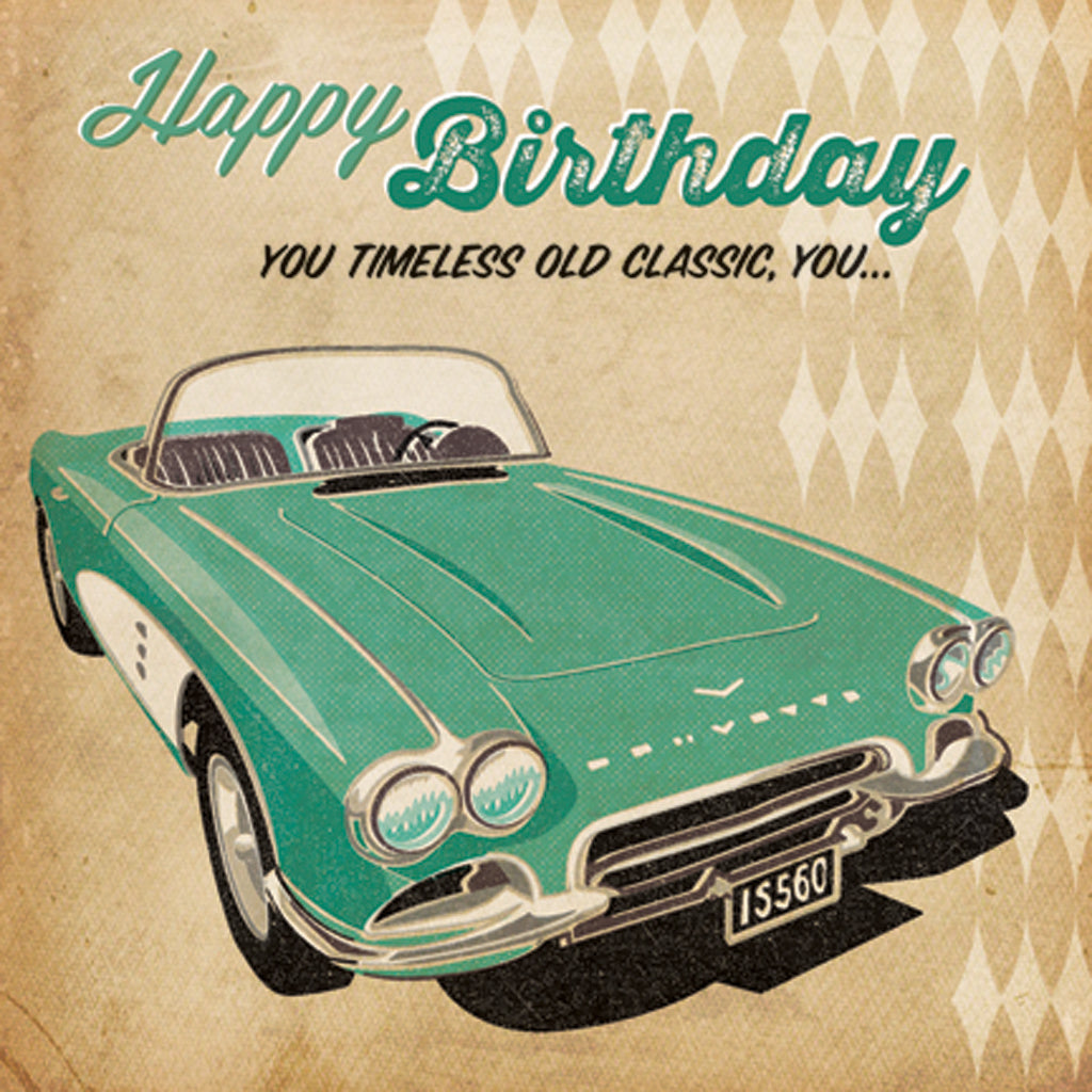 Autojumble Timeless Old Classic Corvette Card