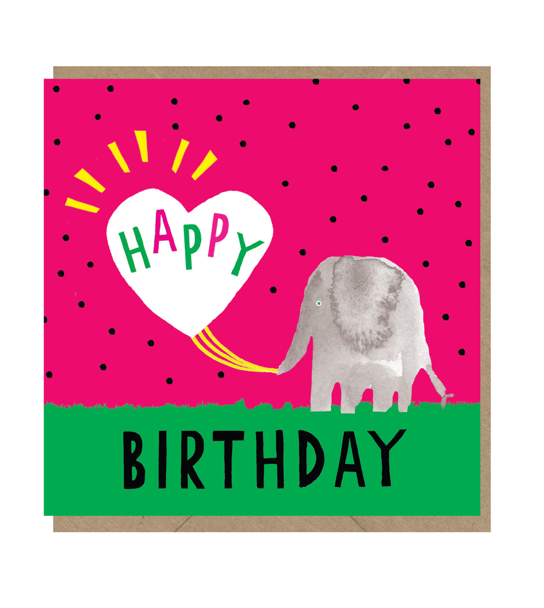 Big Fab Happy Birthday Elephant Card