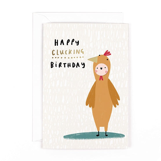 Birthday Suit Happy Clucking Birthday Card