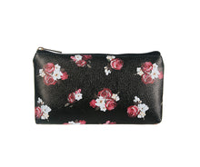 Load image into Gallery viewer, Make Up Bag Small Black Rose
