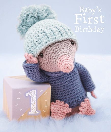 Born To Stitch 1st Birthday Mole Card