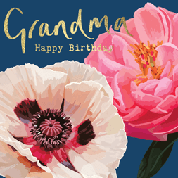 Botanical Happy Birthday Grandma Card