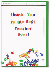 Thank You Best Teacher Fridge Magnet Card