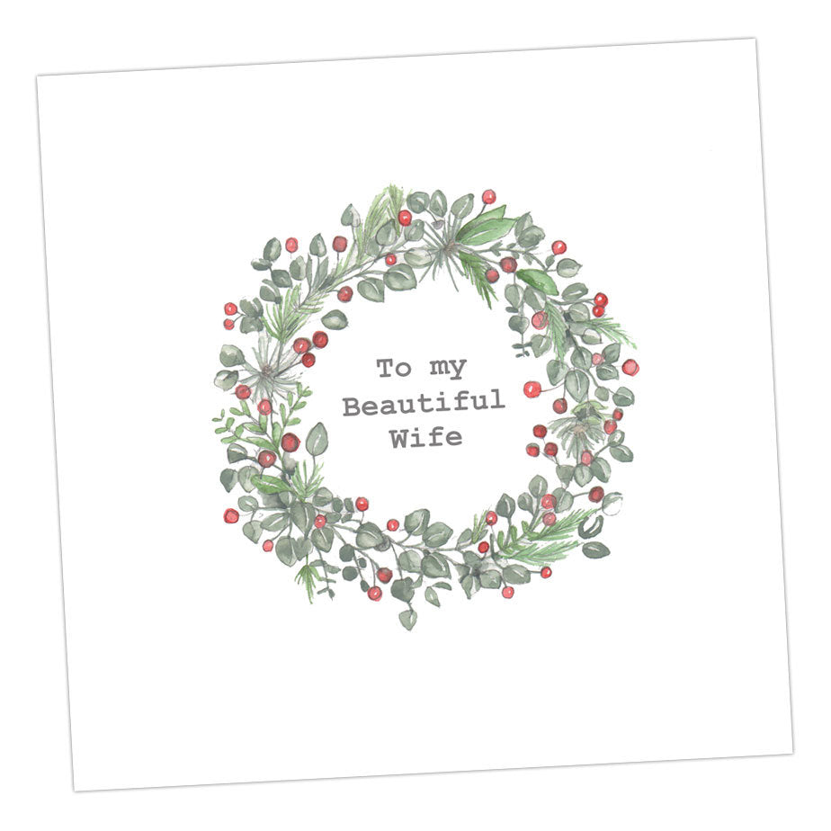 C&C Christmas Beautiful Wife Card