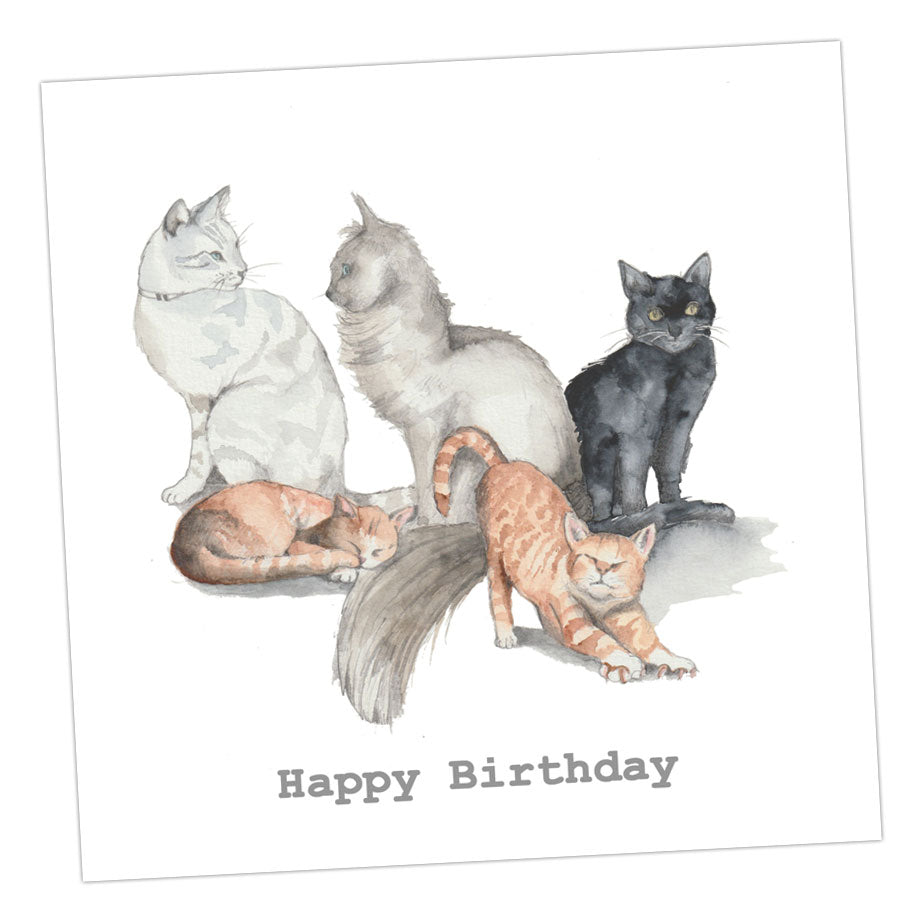 C&C Happy Birthday Cats Card