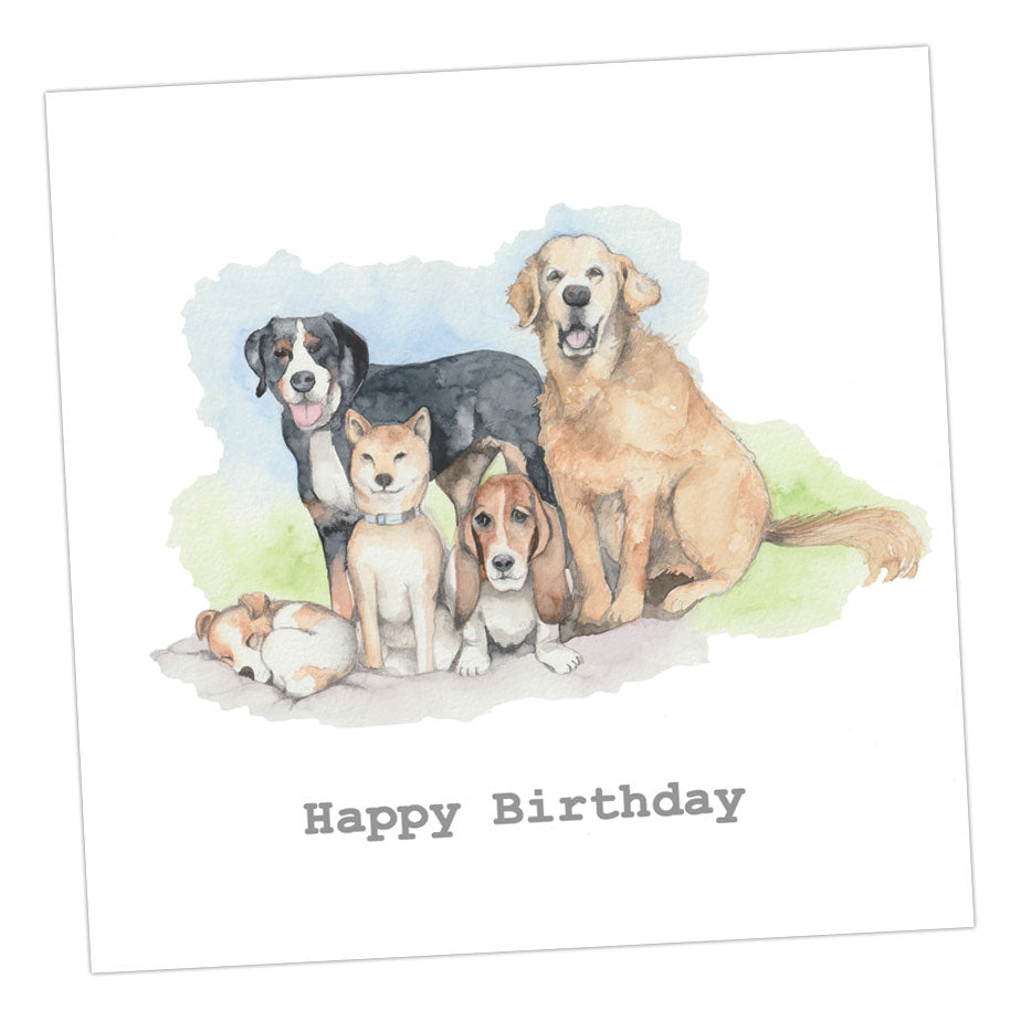 C&C Happy Birthday Dogs Card